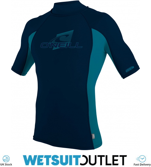 2022 O'Neill Mens Premium Skins Short Sleeve Turtle Neck Rash Vest 4517